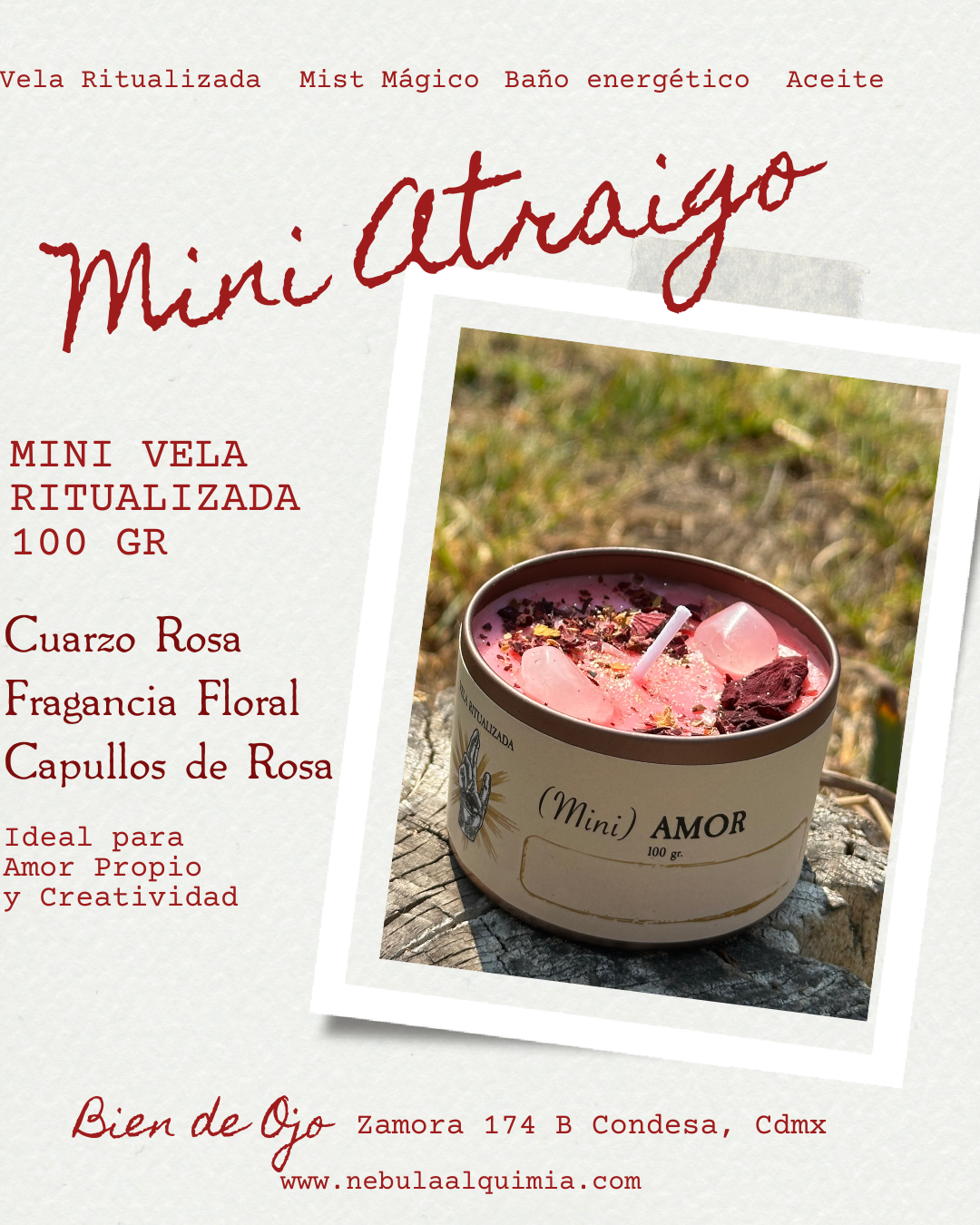 RITUAL ATRAIGO Vela Ritualizada Amor&Atraccion